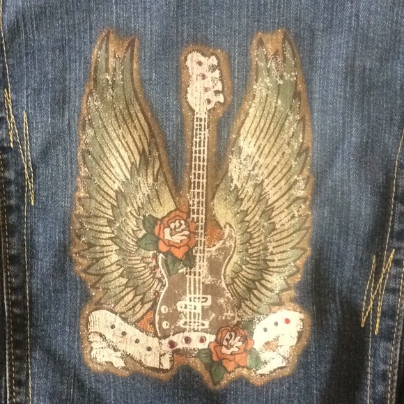 ARIZONA JEANS Decorated Jean Jacket - Picture 5 of 5